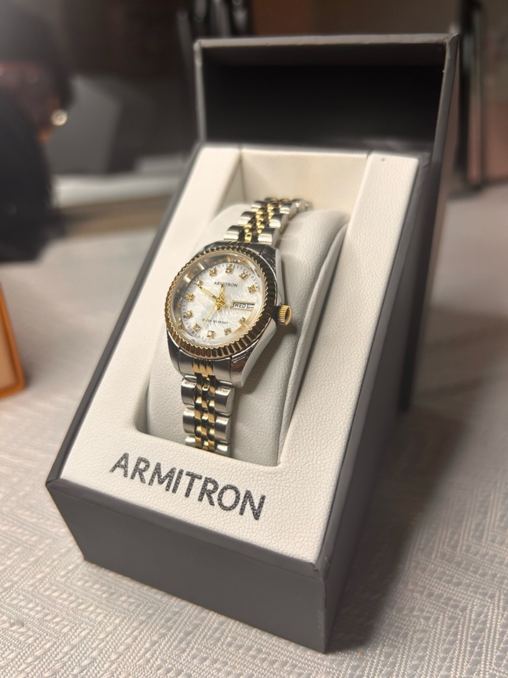 Armitron Women’s Two-Tone Stainless Steel Watch - White Dial